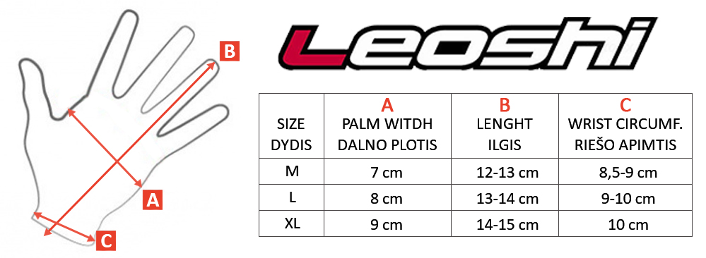 LEOSHI size table