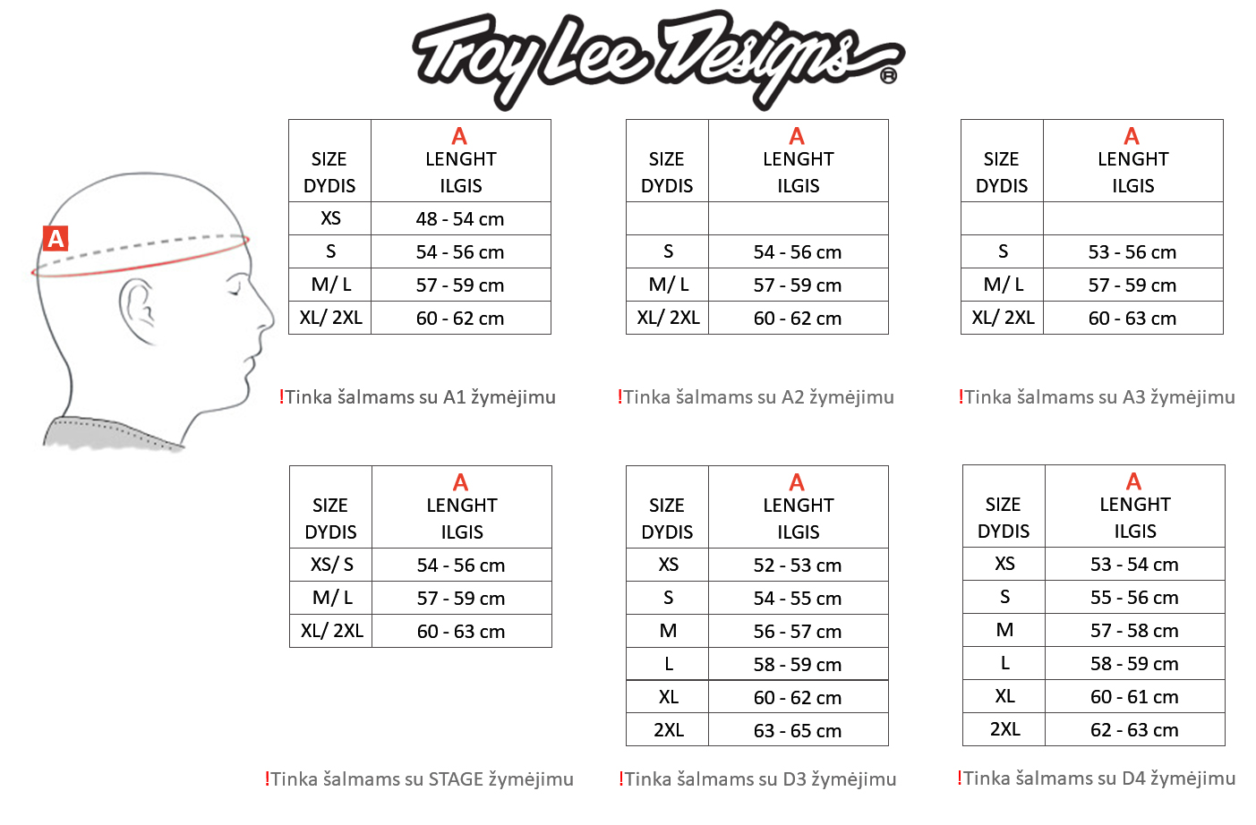 Tld d3 size chart cheap